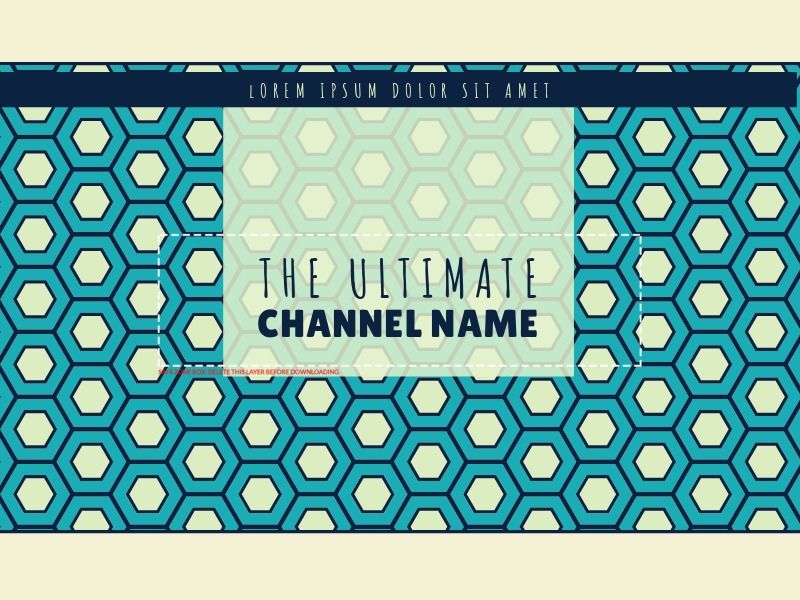 Honeycomb Geometric Design with 'The ultimate Channel name' as a title - Honeycomb in geometric design - Image