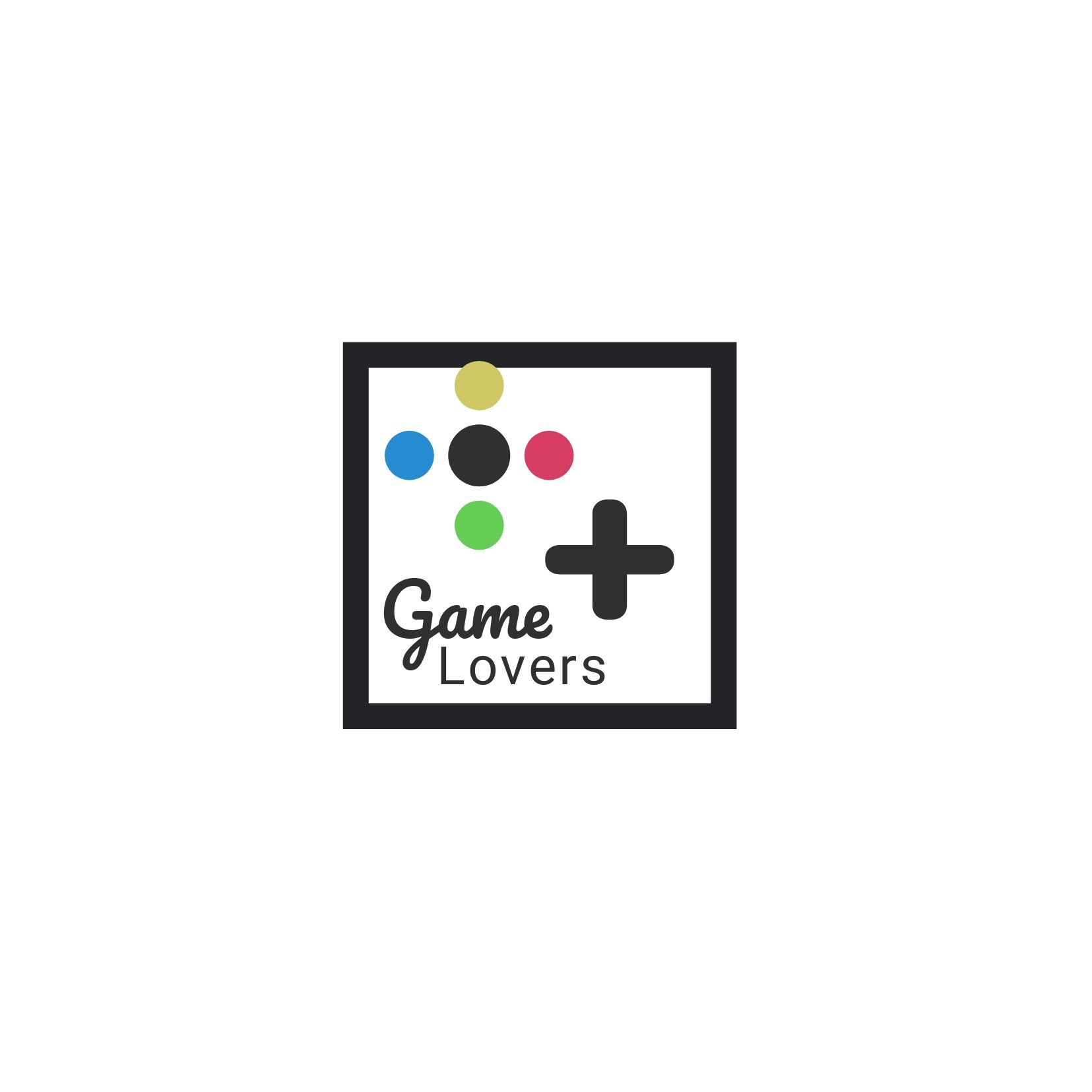 Abstract gamepad logo and title 'Game Lovers' - Pros of the Boogaloo typeface - Image