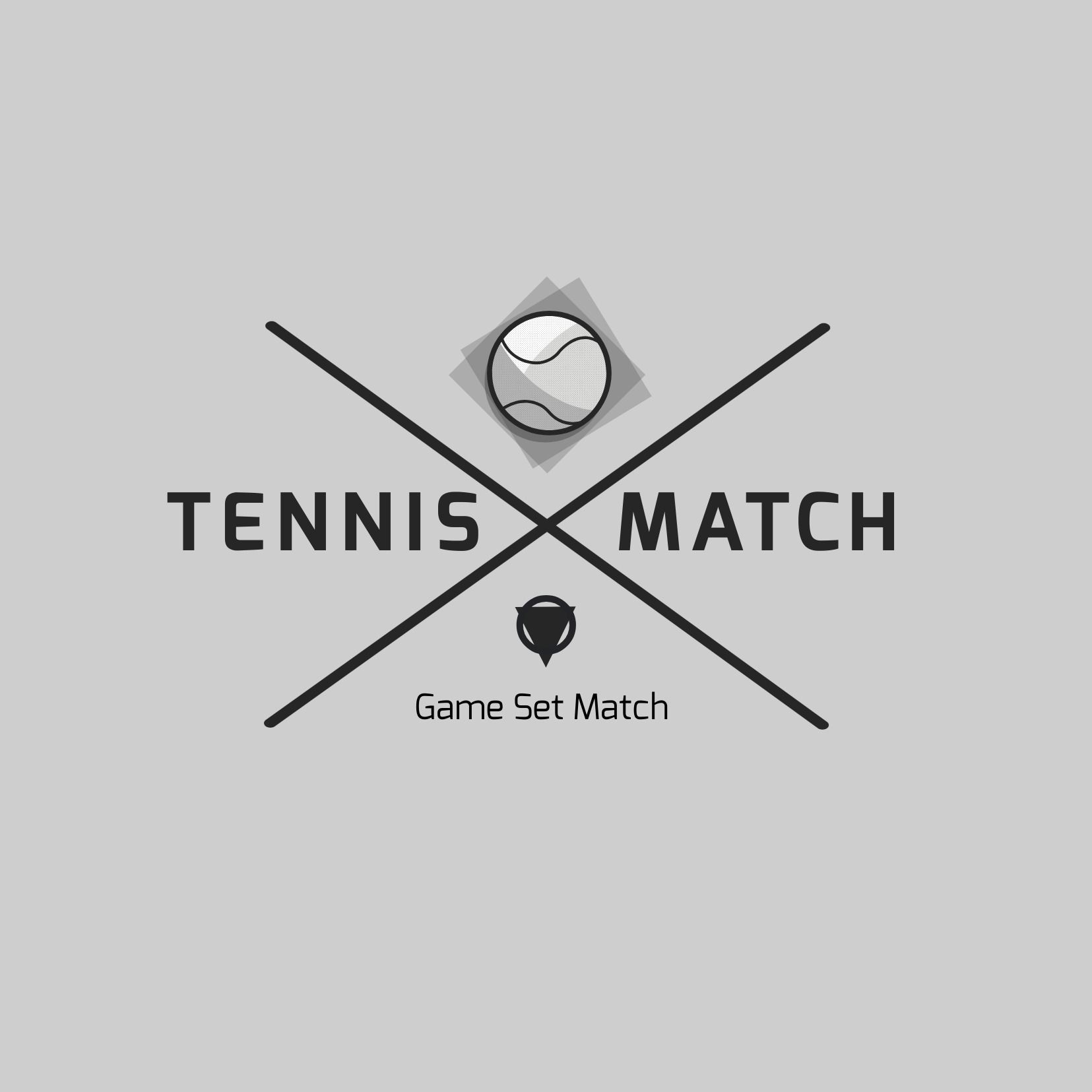 Tennis match logo - Exo is a futuristic and elegant font - Image