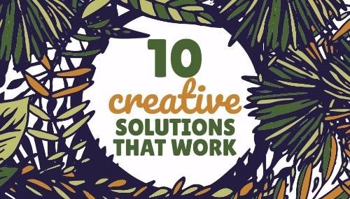 Illustration with the text 10 Creative Solutions That Work in the center - How to start a part-time business that works - Image