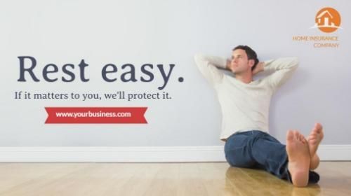 Image of a relaxed man sitting on the floor, advertisement for a home insurance company - How to start a part-time business that works - Image