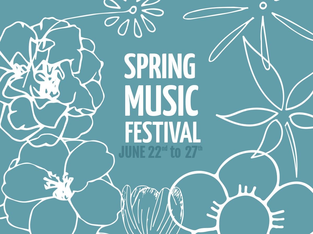 Advertisement for a spring music festival - How to get new topics for the YouTube channel by covering musical events - Image
