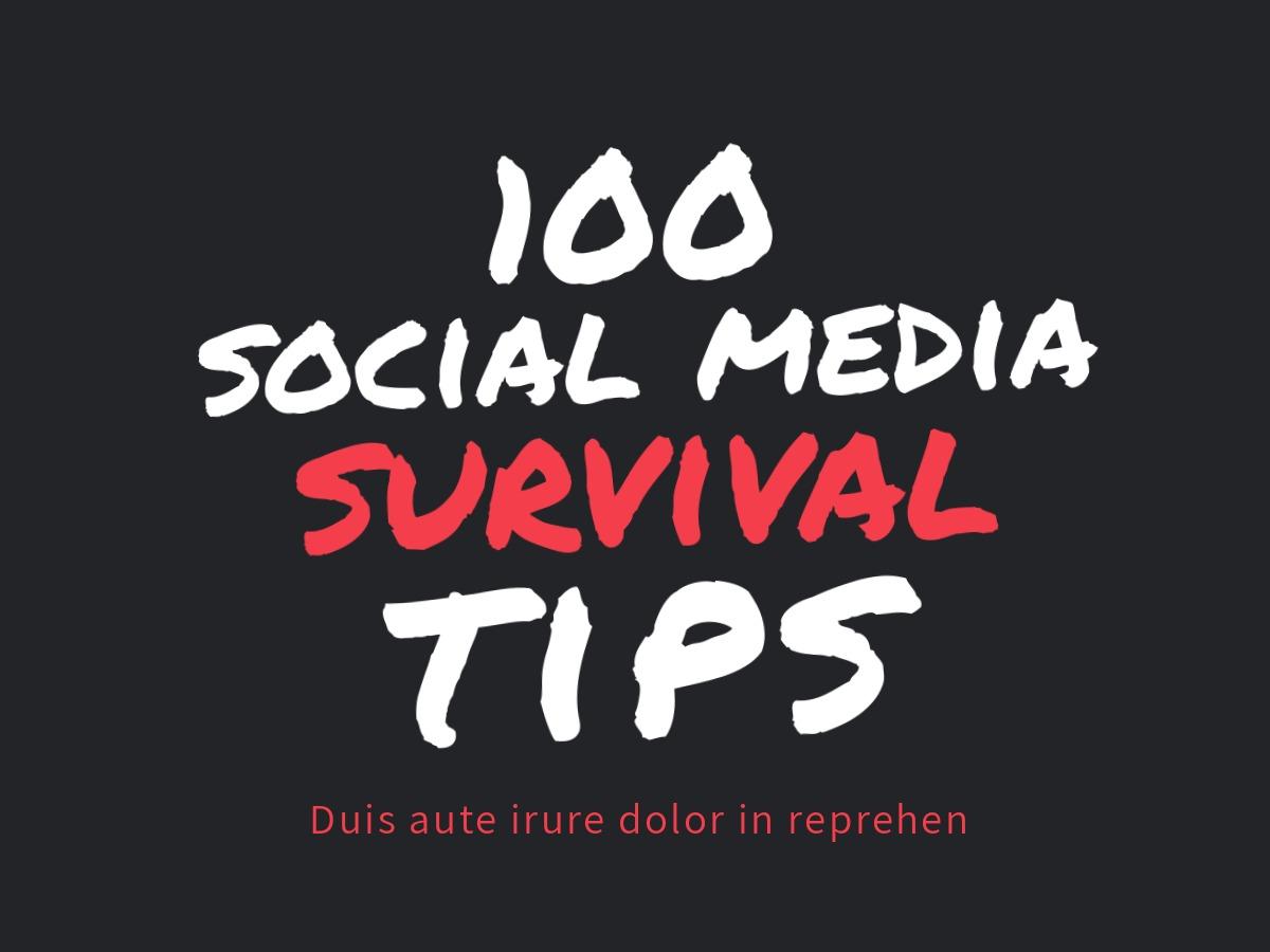 '100 Conseils pour Survivre aux Réseaux Sociaux' écrit sur un fond noir - Conseils pour créer des 'vidéos de conseils' sur YouTube - Image