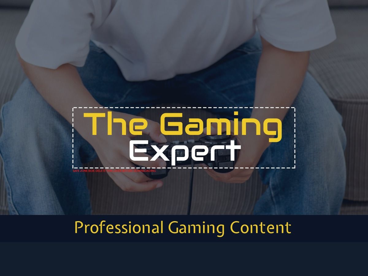 „The Gaming Expert“ steht in der Mitte mit dem Bild eines Mannes, der im Hintergrund PlayStation spielt – Tipps, wie man im hart umkämpften Genre des Game-Streamings auf YouTube erfolgreich sein kann – Bild