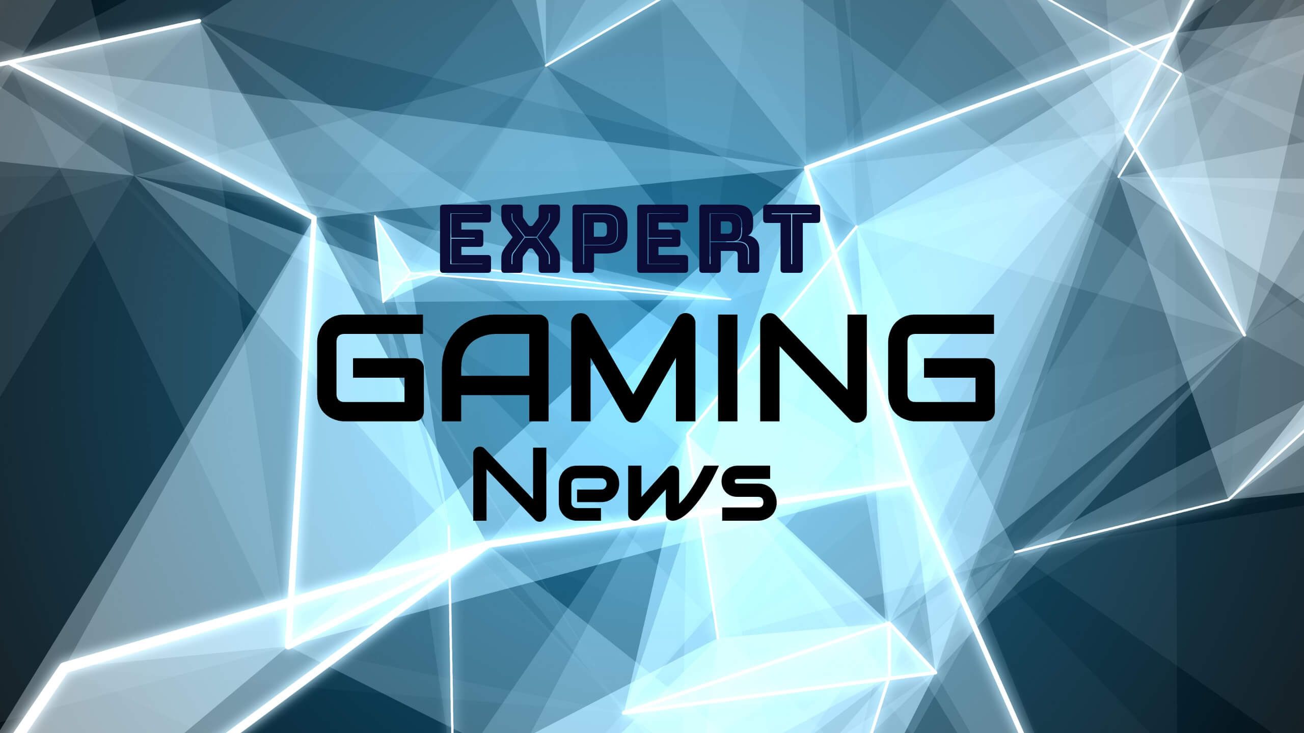 Experten-Gaming-News auf blauem Hintergrund mit Formen – Ideen für Gaming-News-YouTube-Kanal – Bild