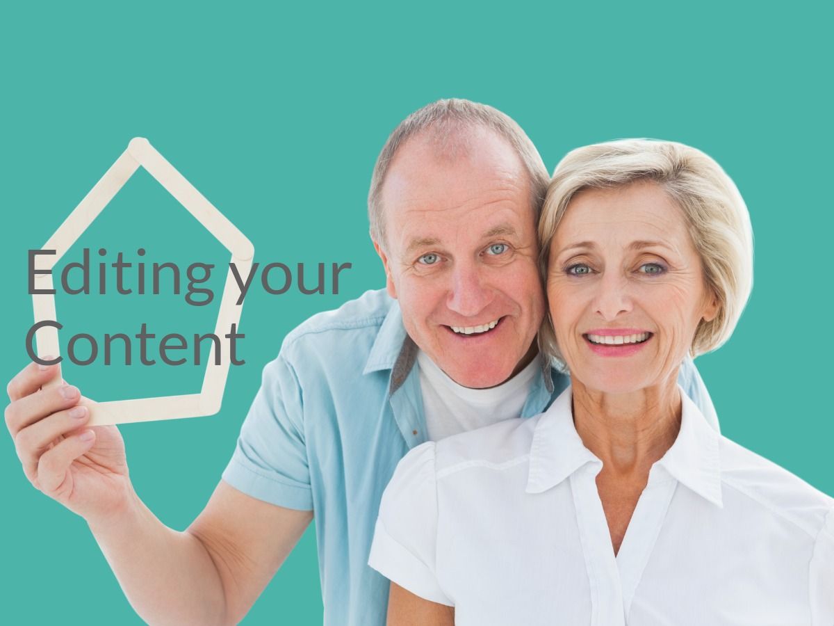 Couple de personnes âgées avec fond bleu - Conseils pour éditer votre contenu vidéo immobilier - Image