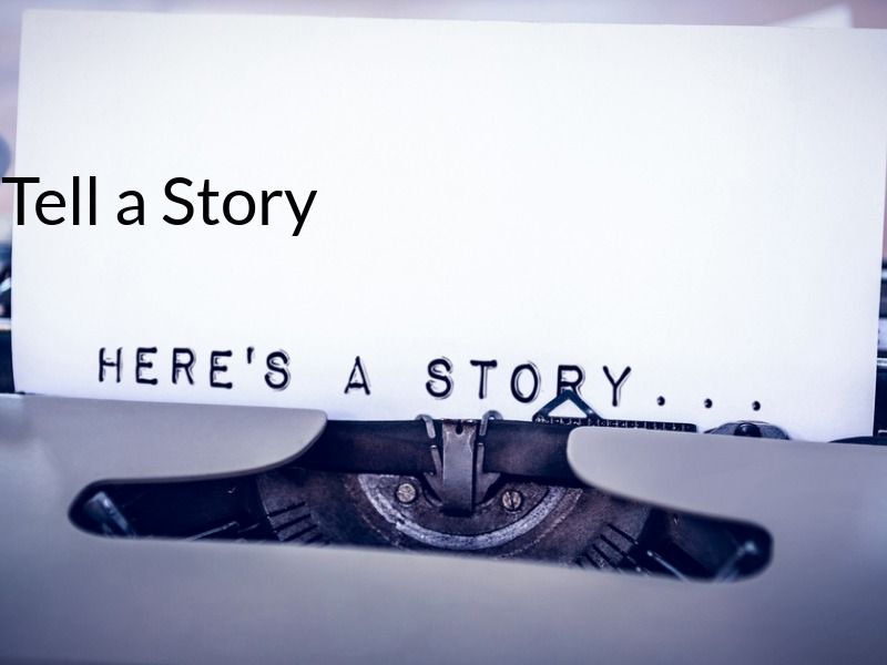 Nahaufnahme einer Schreibmaschine mit weißem Papier – Tipps zum Videomarketing-Storytelling – Bild