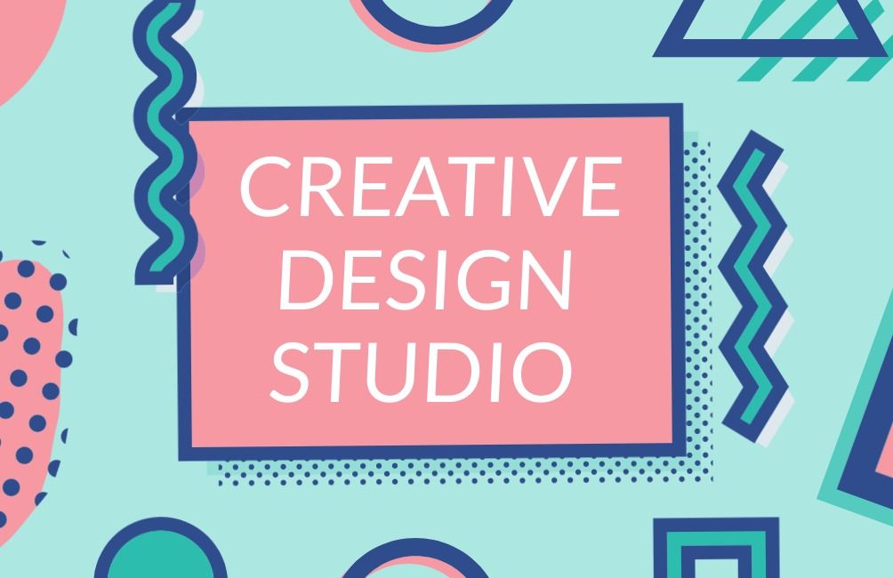 A retro-styled business card template with the inscription 'Creative design studio' in the middle - The potential of using retro style in business cards - Image