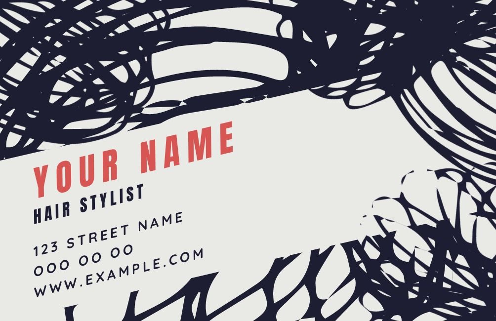 Hair stylist business card template - Freeform business card design - Image