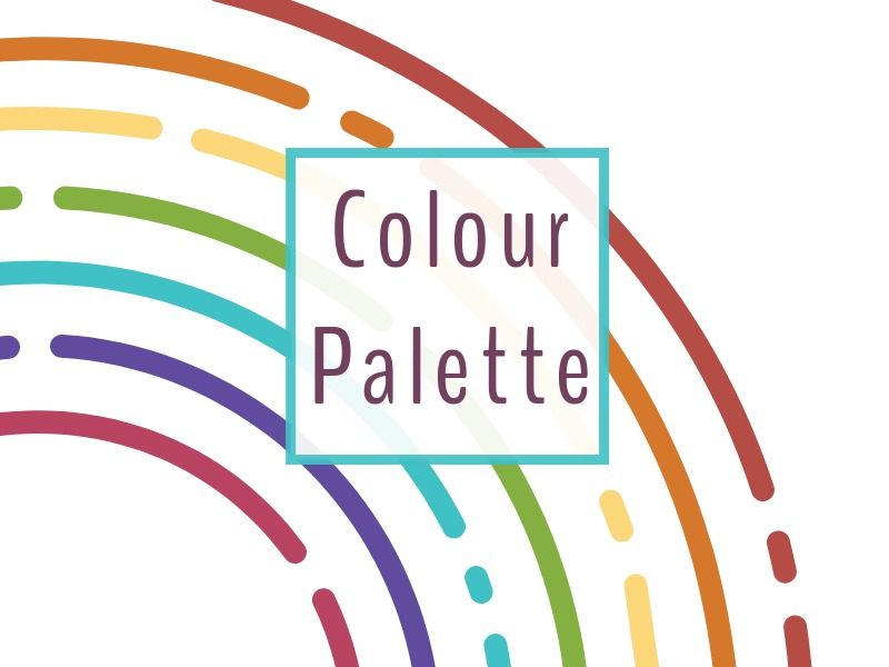 Colour rainbow with text in the middle - Tips on how to choose a palette for your advertising - Image