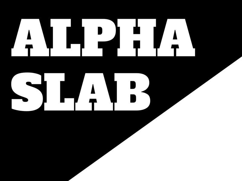 A simple black and white background and 'Alpha Plate' as the title - Strong fonts are ideal for capturing your audience's attention - Image