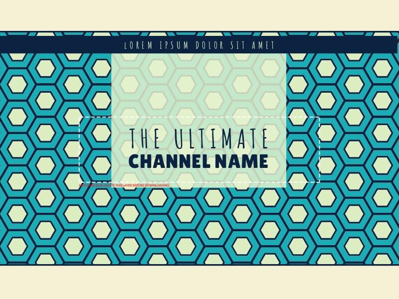 Honeycomb Geometric Design with 'The ultimate Channel name' as a title - Honeycomb in geometric design - Image