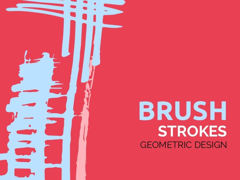 Brush Strokes Geometric Designs - Brush strokes in design - Image