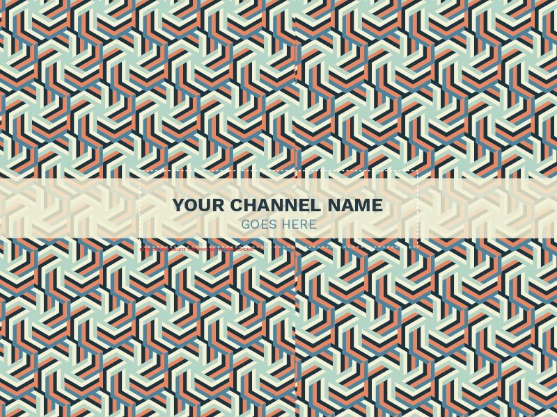 Geometrisches Muster und „Dein Kanalname steht hier“ als Titel – geometrisches Shuriken-Design – Bild