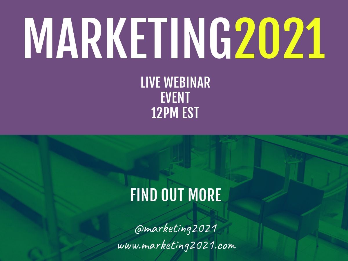 2021 Marketing Webinar Advertising - Attractive advertising design for your online events - Image