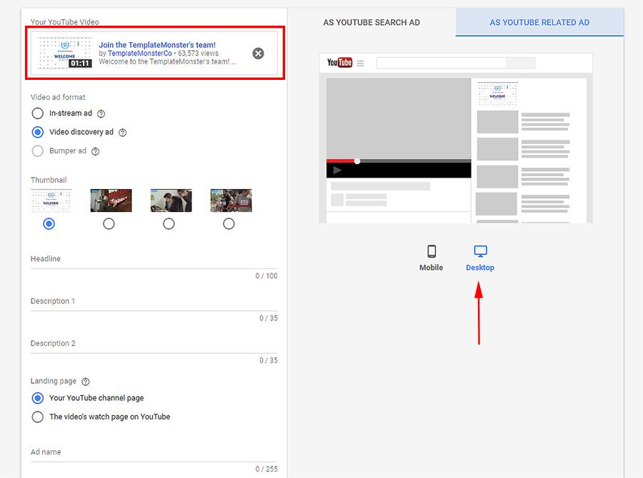 Anúncio relacionado YouTube - Carregando anúncios em vídeo - Imagem