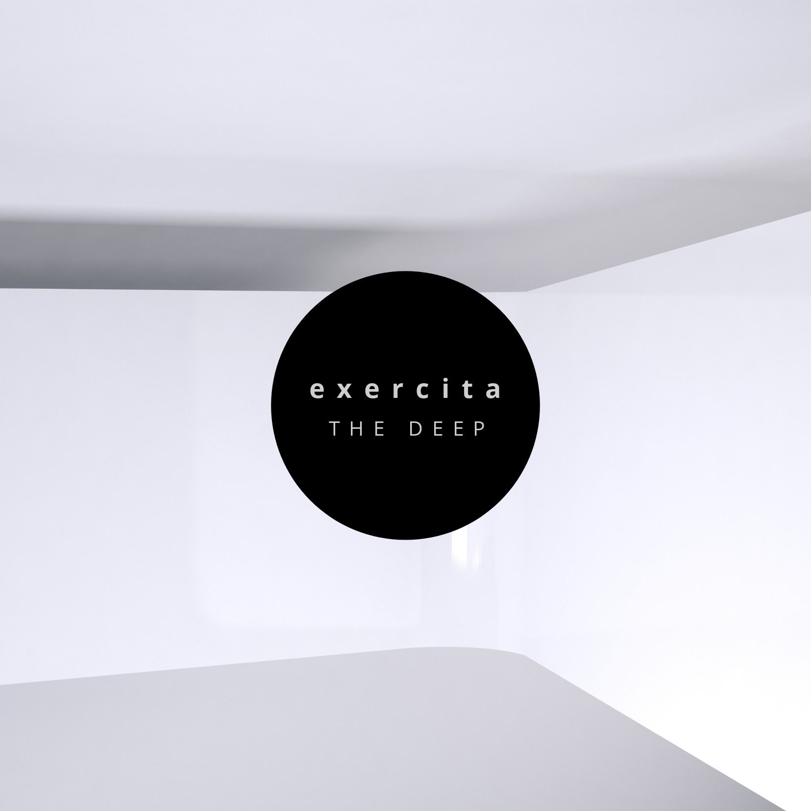 Albumdesign mit schwarzem Kreis auf weißem Hintergrund – Einfachheit des Albumcover-Designs – Bild
