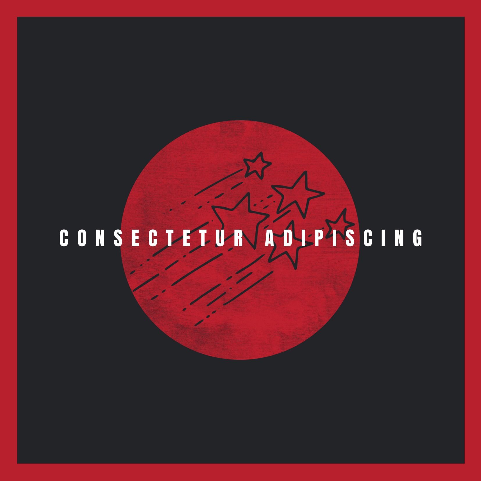 Roter Kreis auf schwarzem Hintergrund CD-Art – Kontrastbild von Mond und Himmel auf den Albumcovern – Bild