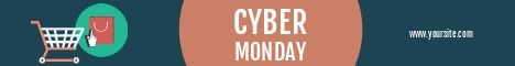 Cyber Monday horizontal advert template - Rectangular banners - Image