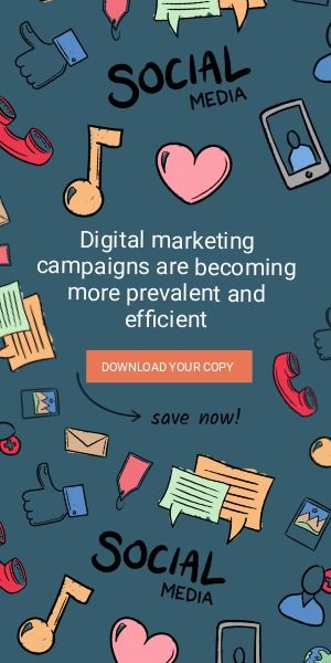 Digital marketing vertical advert template - Halfpage banner - Image