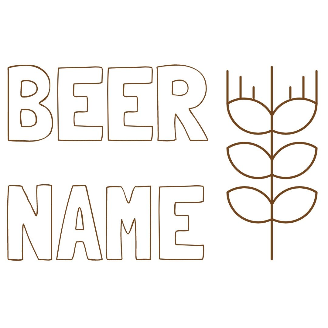 Design de logotipo de cerveja tipográfico simples e editável usando contorno de londrina