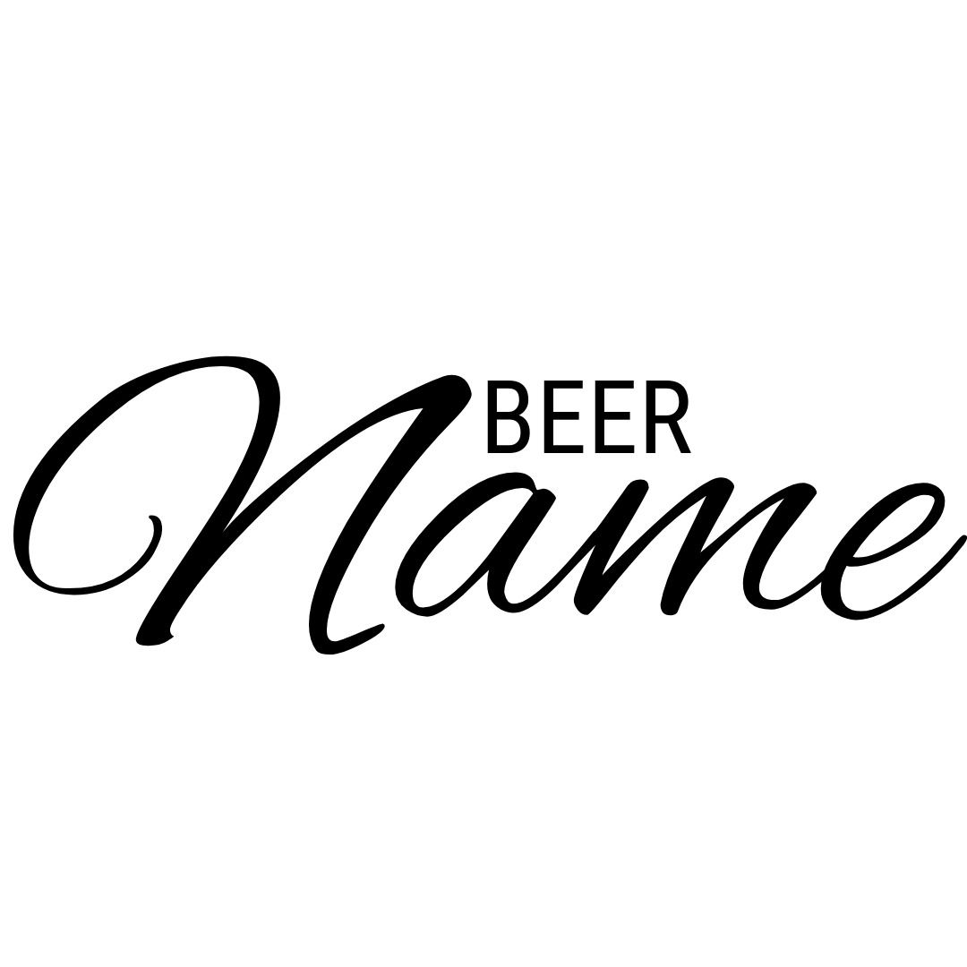 Design de logotipo de cerveja tipográfico clássico e cursivo editável