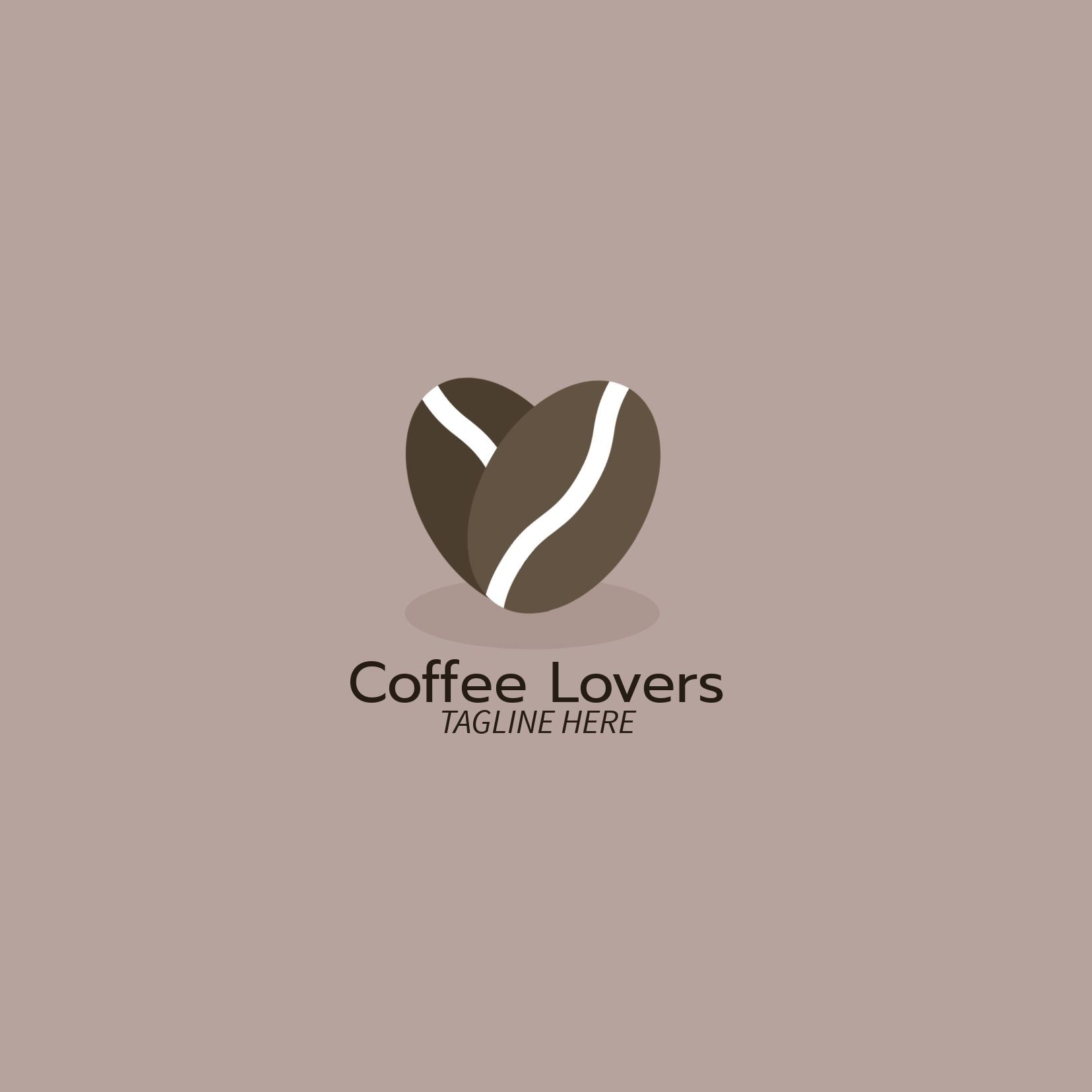 Coffee Lovers logo with coffee beans - Advantages of Prompt font - Image
