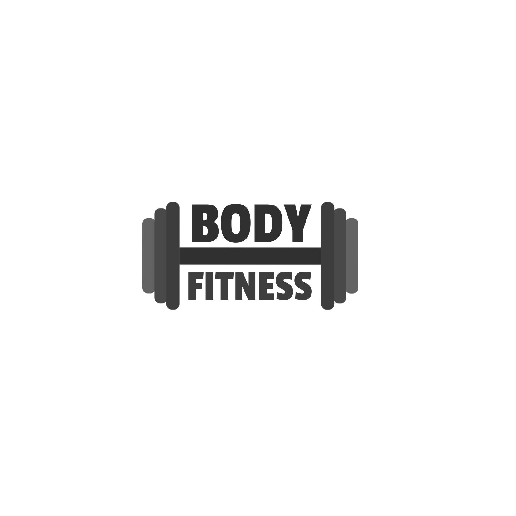Fitness center logo with dumbbell on a white background - Passion One is one of the best fonts for a fitness logo - Image