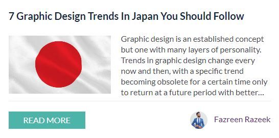 '7 Graphic Design Trends In Japan You Should Follow' blog post example - Tips on how to write blog posts about the latest trends - Image