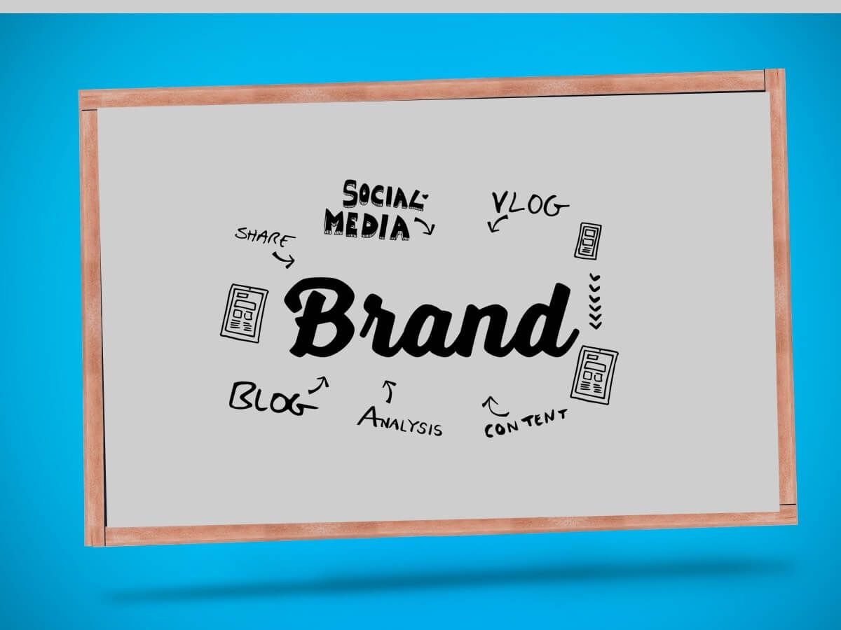 A white board with a brand plan written on it - Make sure your promotional materials are consistent across all media platforms - Image