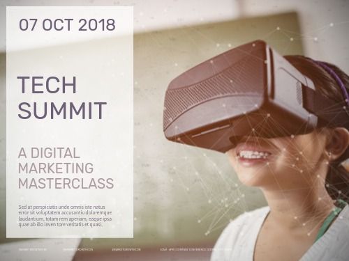 Tech summit event poster - How to use visual storytelling in your branding - Image