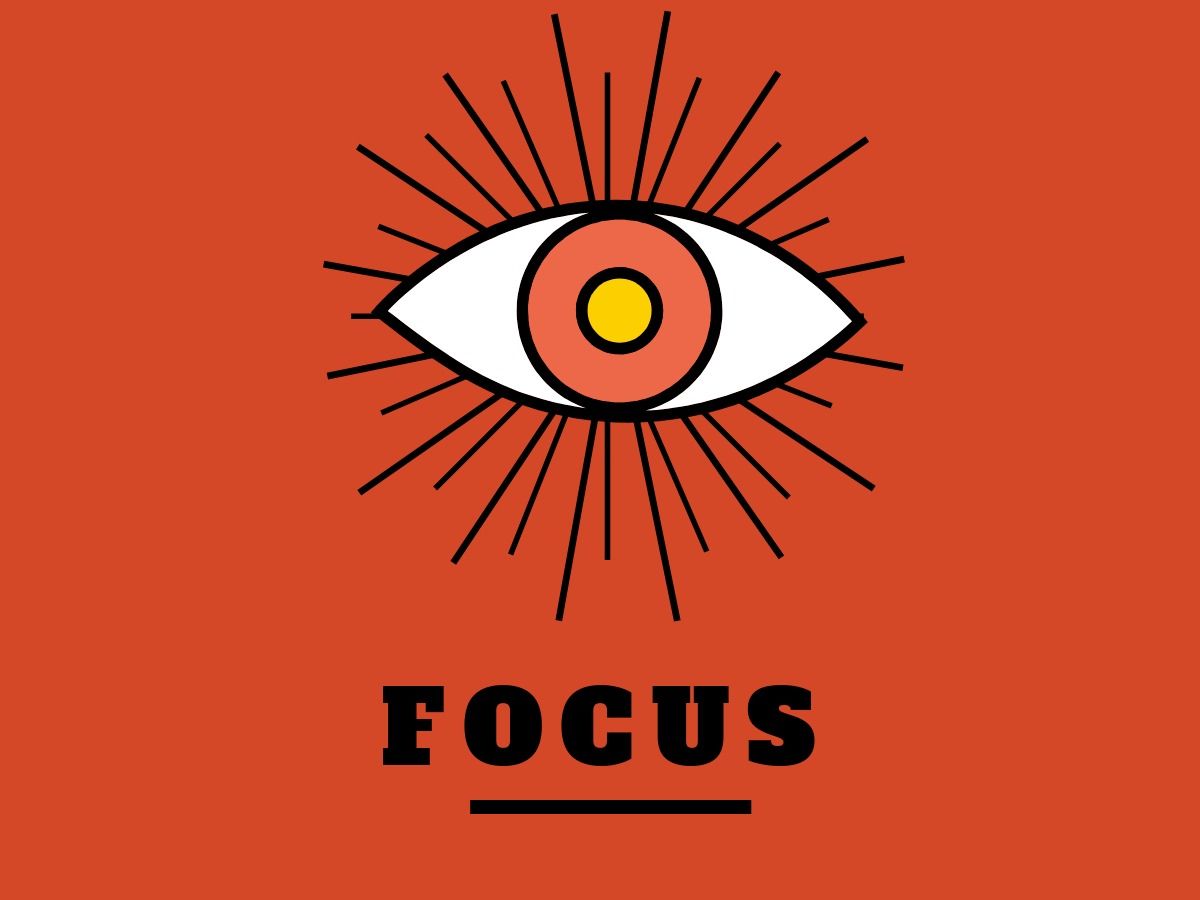 Diseño de compromiso ocular con un ícono de ojo en la parte superior