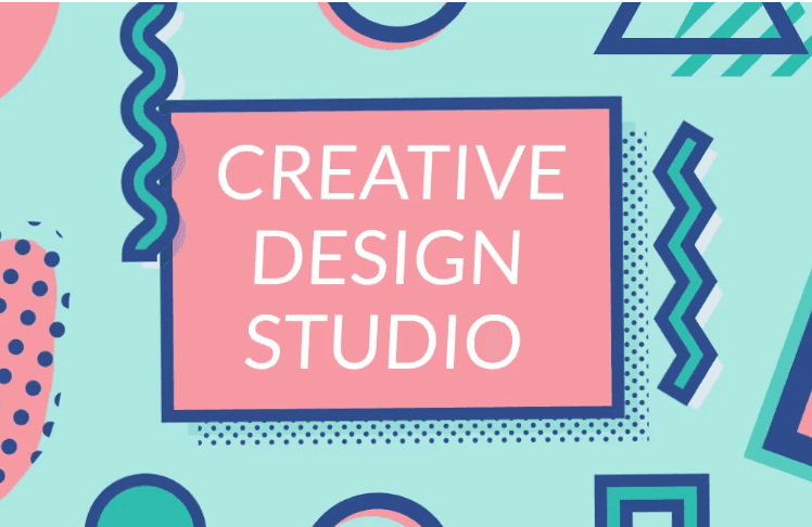 A retro-styled business card template with the inscription 'Creative design studio' in the middle - The potential of using retro style in business cards - Image