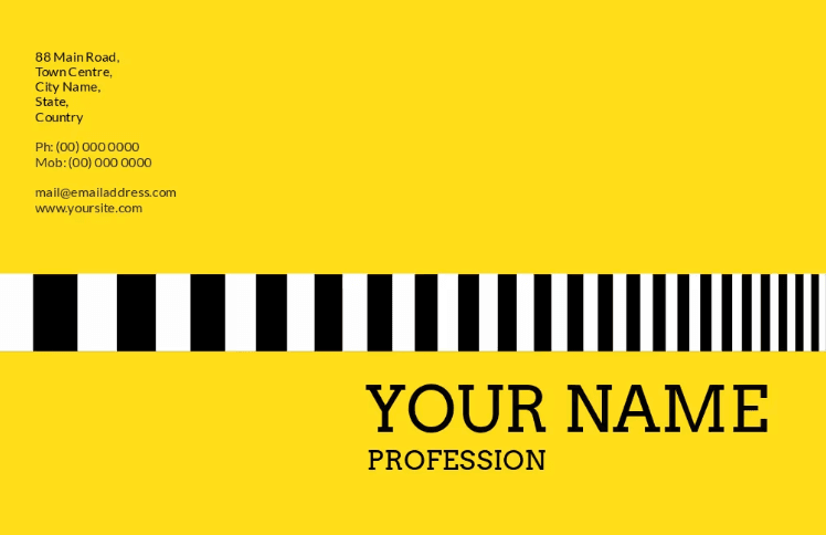 Yellow business card template - How bold colors affect the perception of your business card - Image