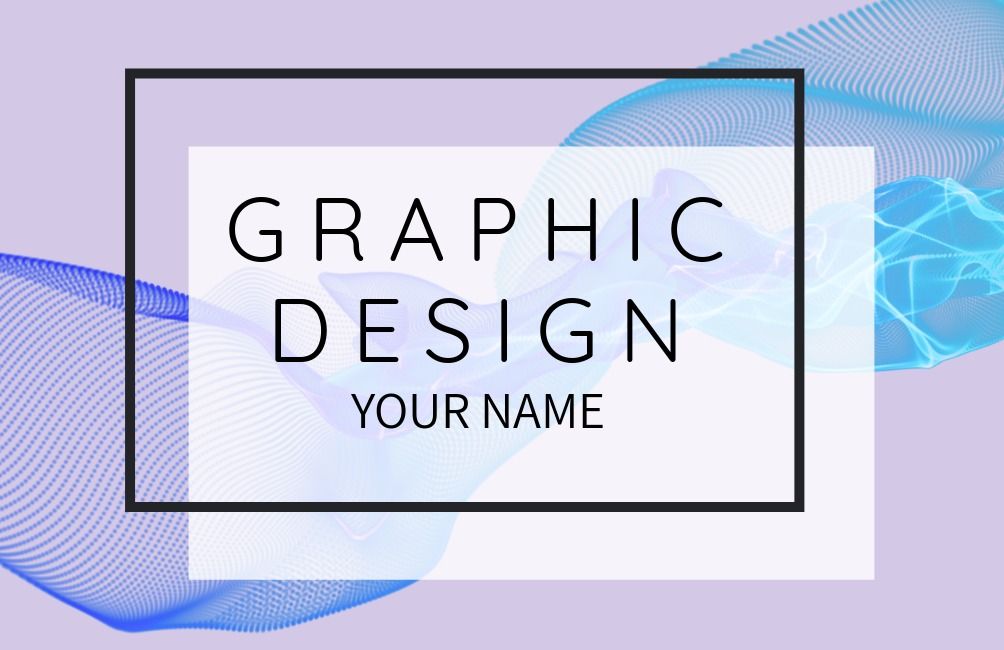 Bunte Grafikdesign-Visitenkarte mit Namensplatzhalter