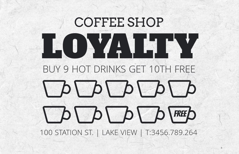 Coffee Loyalty Card - 10 clever strategies for restaurant marketing during Covid-19 pandemic - Image