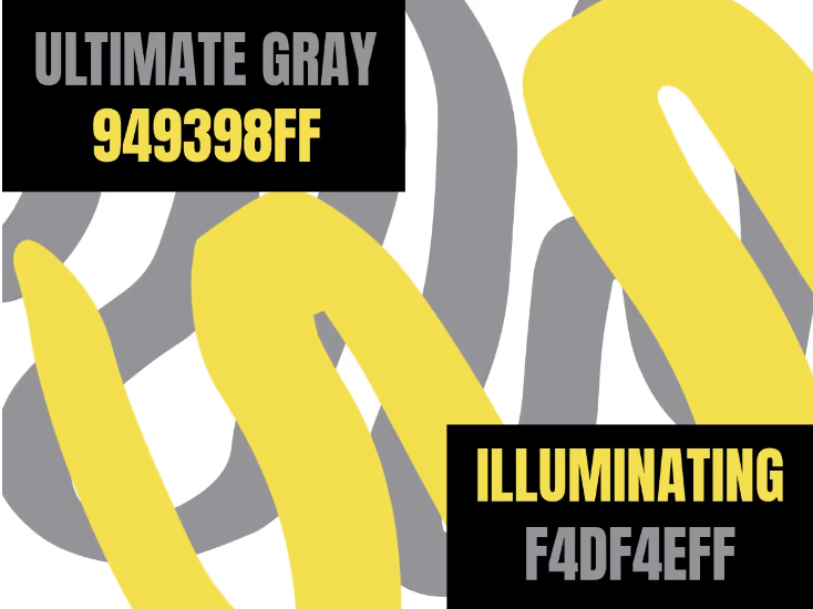 Pantone-Farbkombination von Ultimate Gray (949398FF) und Illuminating (F4DF4EFF) - Farbtheorie für Designer: Die Kunst der Verwendung von Farbsymbolik - Bild