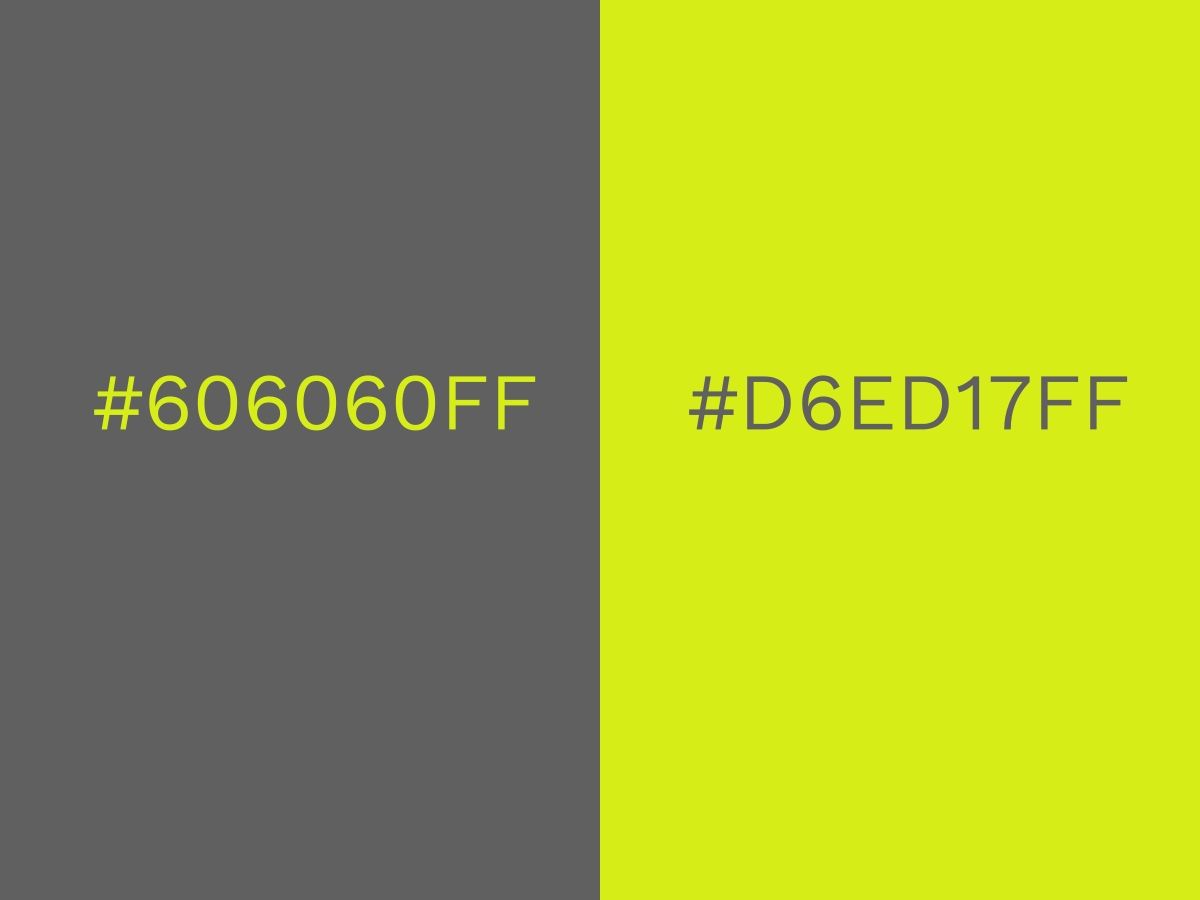 théorie des couleurs duo vert citron gris - duo de couleurs - Image