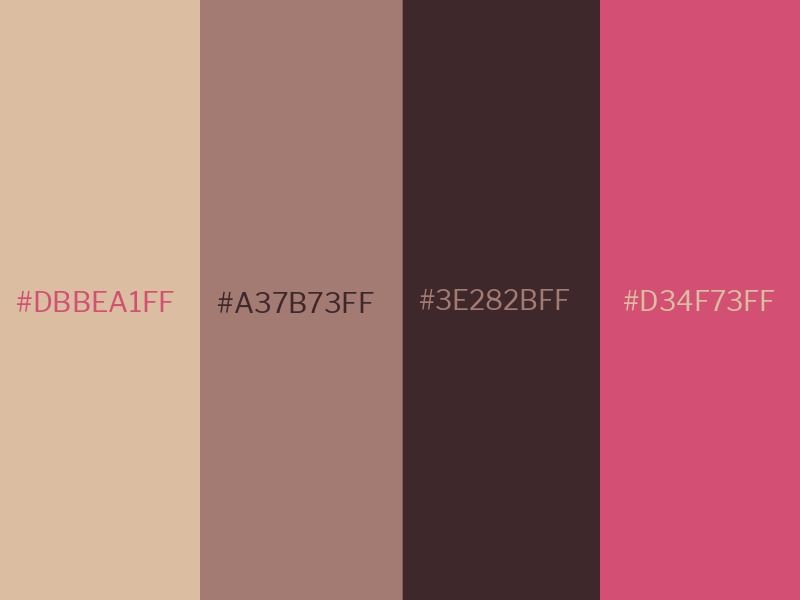 Desert sand, burnished brown, old burgundy and mystic color combination - 80 attractive color combinations to try in 2021 - Image