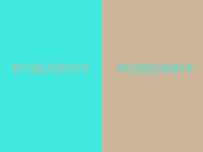 Turquoise and Warm Sand color combos - 80 attractive color combinations to try in 2021 - Image