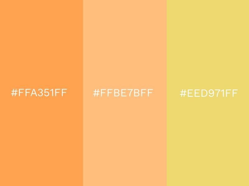 Combinaisons de couleurs orange flamboyant, orange chamois et crème jaune - 80 combinaisons de couleurs accrocheuses pour 2021 - Image
