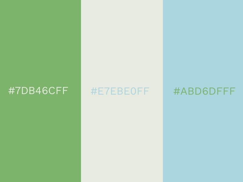 Grass Green, Lightest Sky and Clearwater color combinations - 80 attractive color combinations to try in 2021 - Image