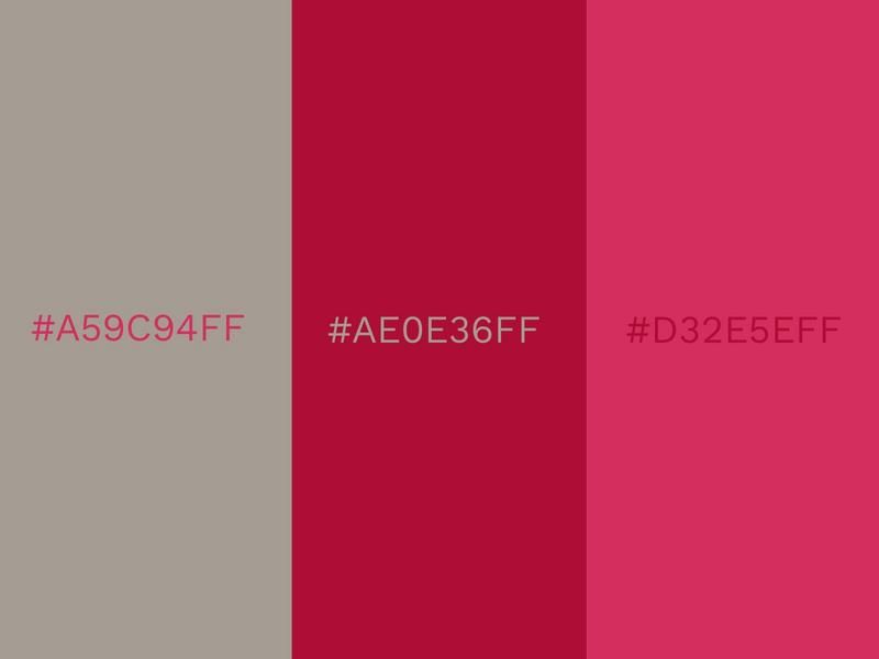 Warm Gray, Crimson and Raspberry color combos - 80 attractive color combinations to try in 2021 - Image