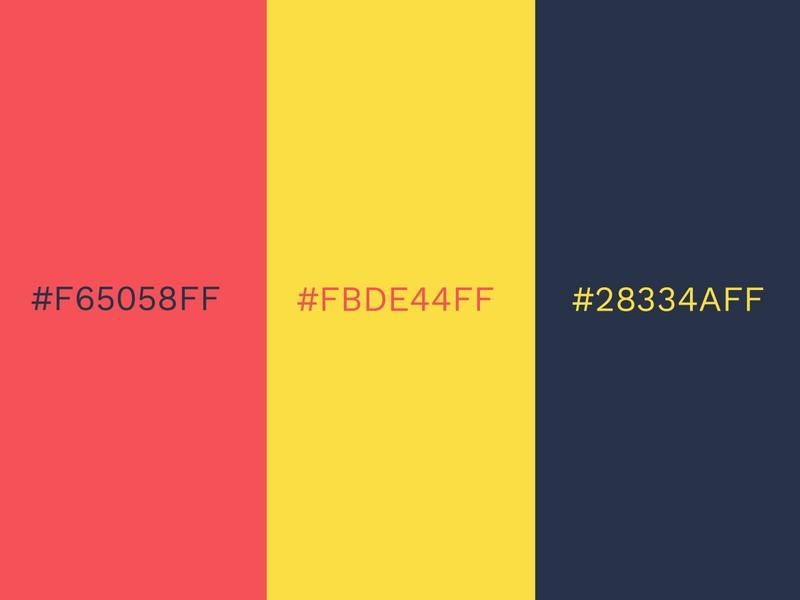 Red, Yellow and Navy colours - 80 attractive color combinations to try in 2021 - Image