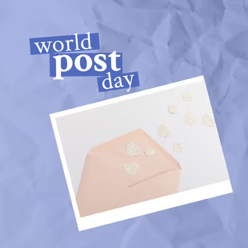 World post day poster - Try colorful minimalism - Image