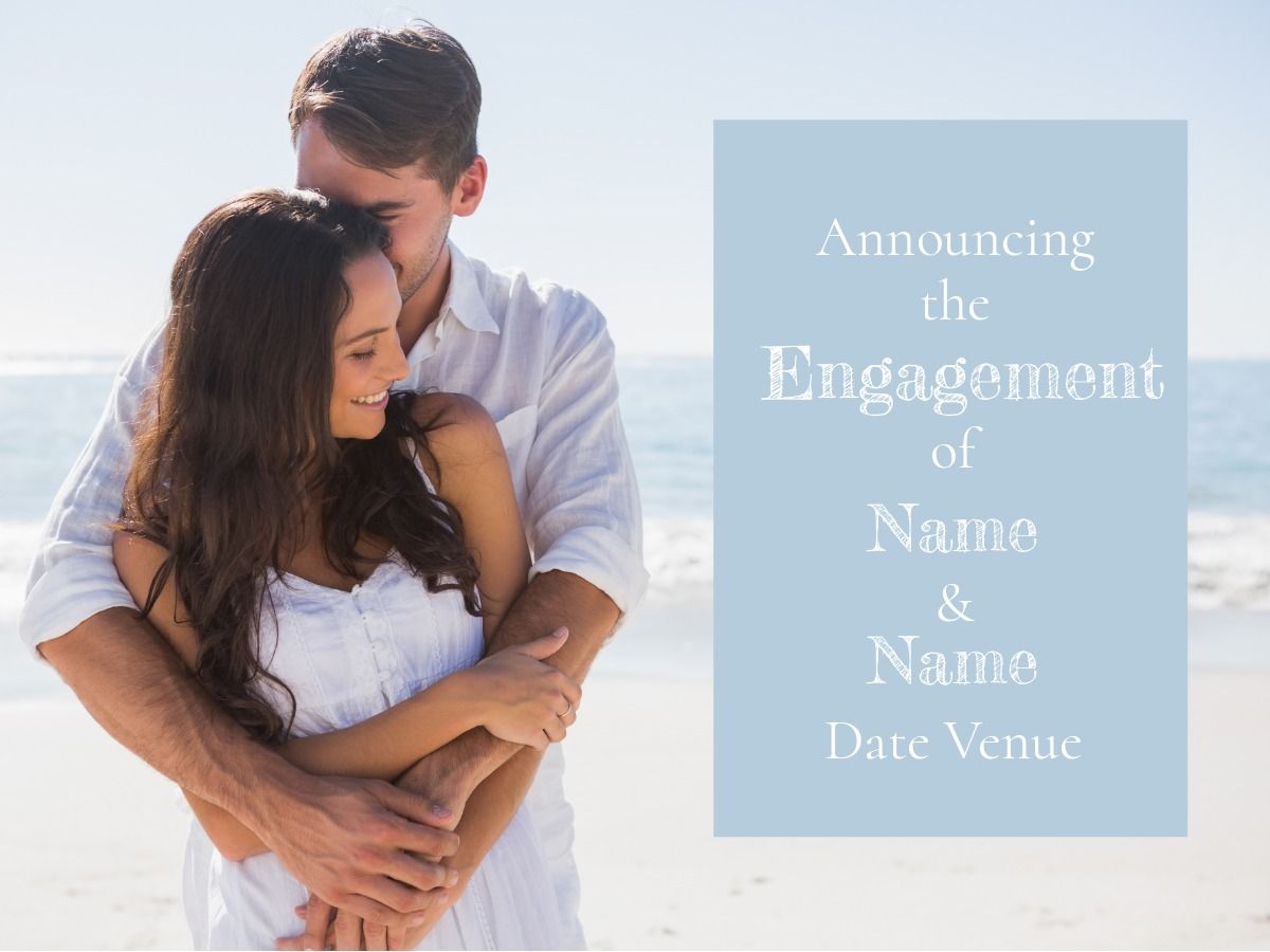 Couple hugging engagement invitation - 50 ideas and templates to use in your designs - Image