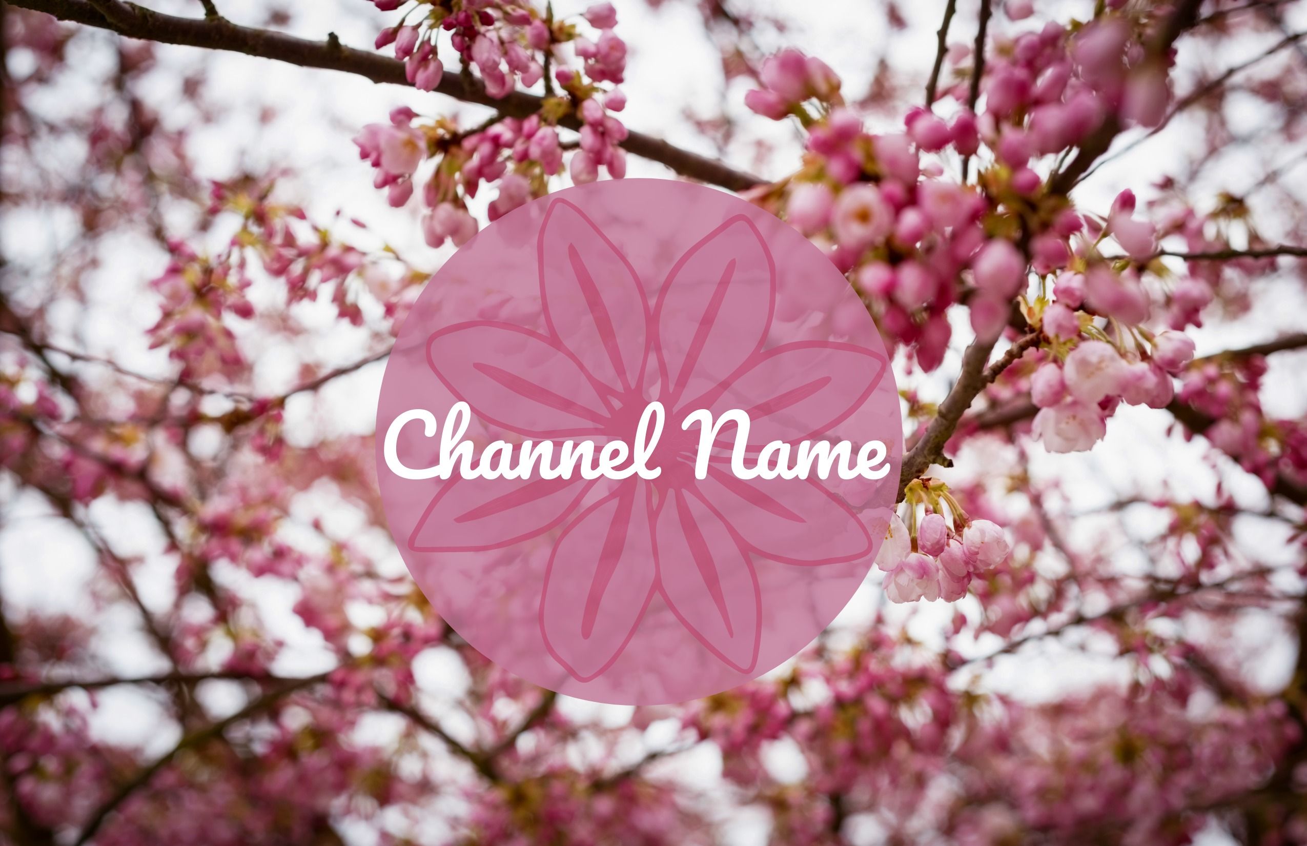 conception de couverture youtube arbre de fleurs de cerisier - 50 designs sympas que vous pouvez facilement personnaliser - Image