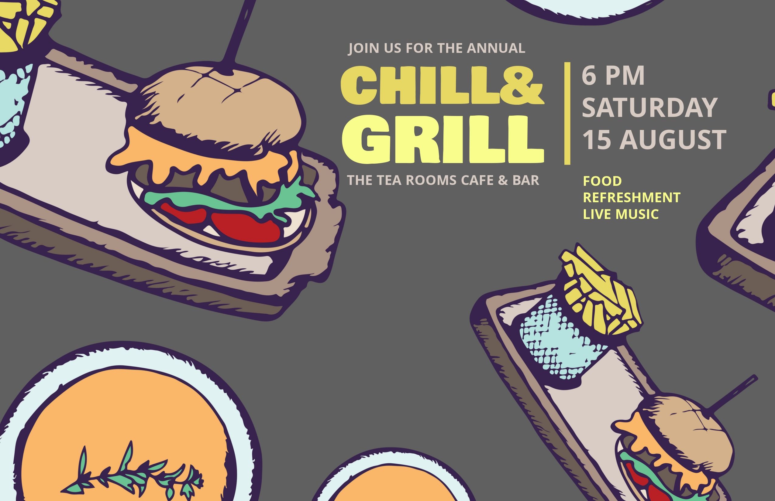 Chill and grill summer party bbq - 50 ideas and templates to use in your designs - Image