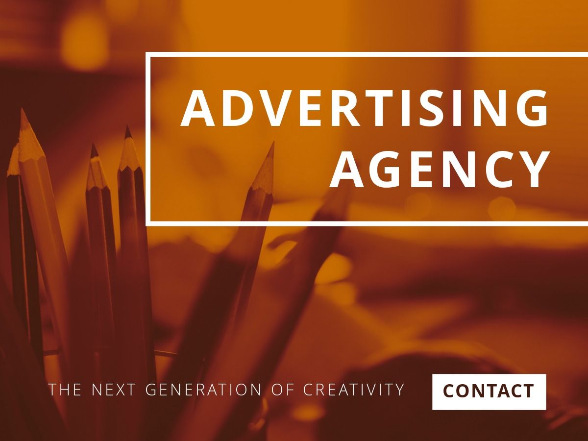 Advertising agency orange design - 50 ideas and templates to use in your designs - Image