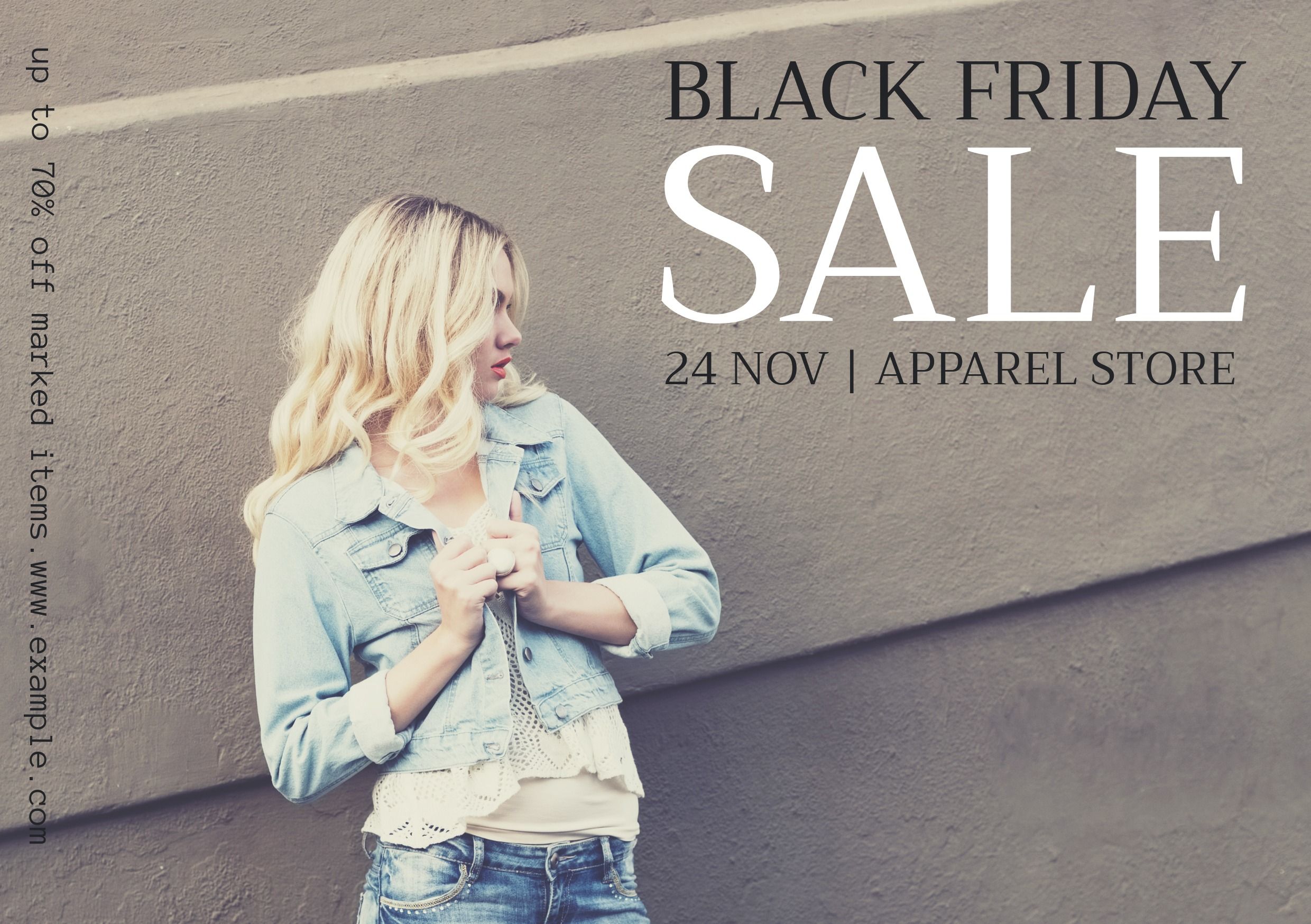 Blonde woman Black Friday sale - 50 ideas and templates to use in your designs - Image